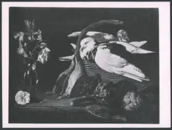 Salini Tommaso (Mao Salini) - sec. XVI/ XVII - Natura morta con vaso di fiori, carciofi e colombi