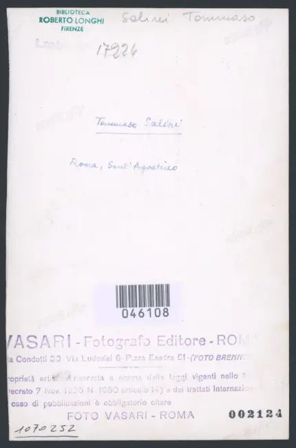 Salini Tommaso (Mao Salini) - sec. XVI/ XVII - San Nicola da Tolentino