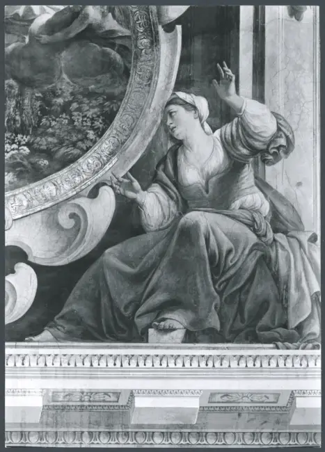 Architettura dipinta, Figure allegoriche, Putti, Scene bibliche, Scene encomiastiche