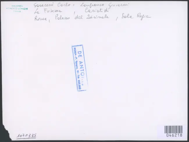 Saraceni Carlo - sec. XVII - Allegoria della Fortezza