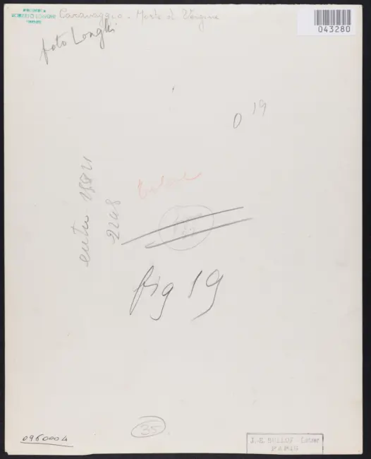 Merisi Michelangelo (Caravaggio) - sec. XVII - Transito della Madonna