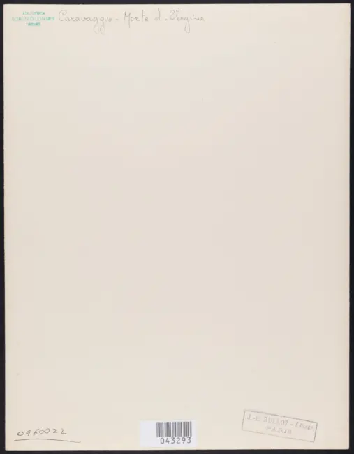 Merisi Michelangelo (Caravaggio) - sec. XVII - Transito della Madonna