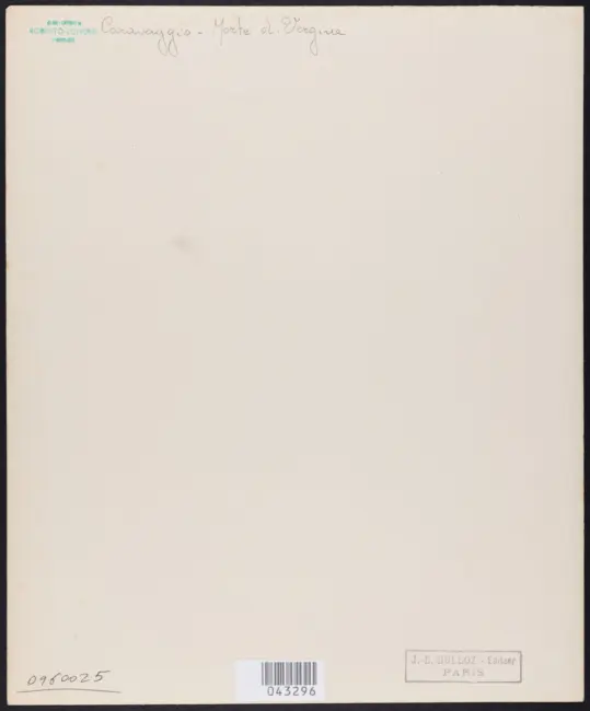 Merisi Michelangelo (Caravaggio) - sec. XVII - Transito della Madonna