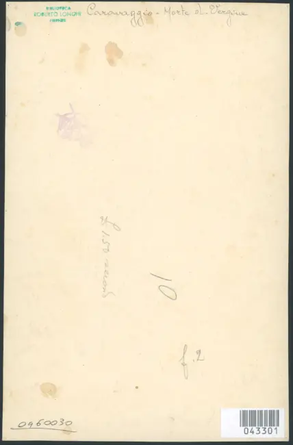 Merisi Michelangelo (Caravaggio) - sec. XVII - Transito della Madonna