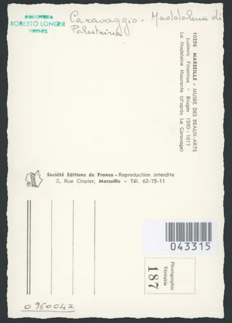 Marseille. Musee des Beaux-Arts. Ludovic Finsonius. Bruges 1590-1617. La Madeleine Mourante (d'après Le Caravage)