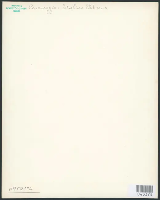 Merisi Michelangelo (Caravaggio) - sec. XVII - Deposizione di Cristo nel sepolcro