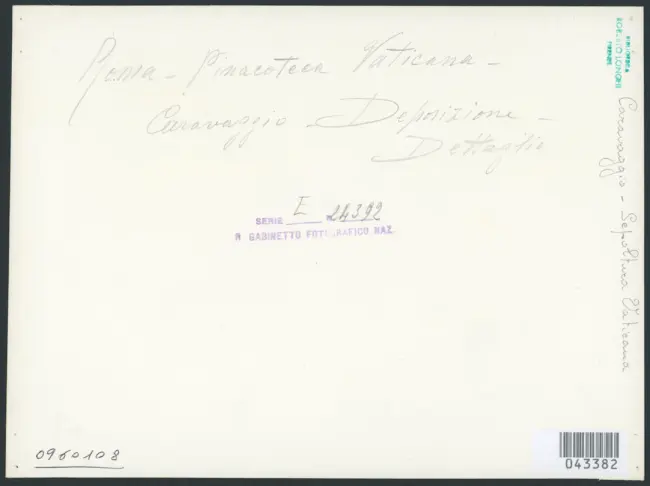 Merisi Michelangelo (Caravaggio) - sec. XVII - Deposizione di Cristo nel sepolcro