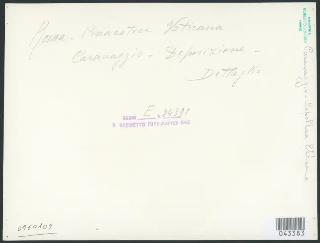 Merisi Michelangelo (Caravaggio) - sec. XVII - Deposizione di Cristo nel sepolcro