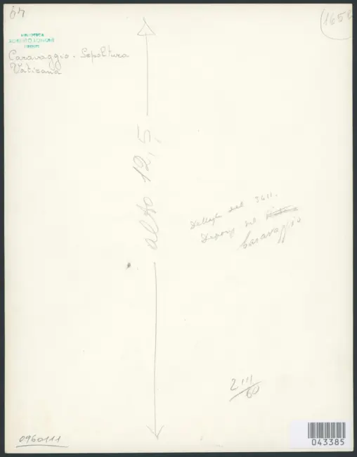 Merisi Michelangelo (Caravaggio) - sec. XVII - Deposizione di Cristo nel sepolcro