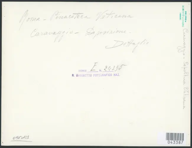 Merisi Michelangelo (Caravaggio) - sec. XVII - Deposizione di Cristo nel sepolcro