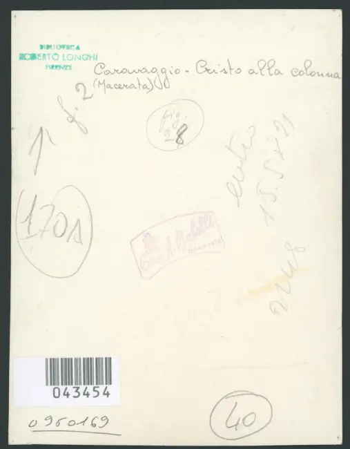 Merisi Michelangelo (Caravaggio) - copia da - sec. XVII - Cristo alla colonna