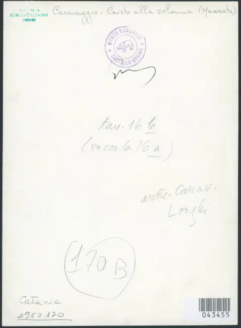 Merisi Michelangelo (Caravaggio) - copia da;  - sec. XVII - Cristo alla colonna