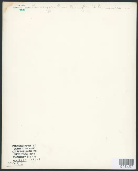 Merisi Michelangelo (Caravaggio) - sec. XVI - Sacra Famiglia con san Giovannino