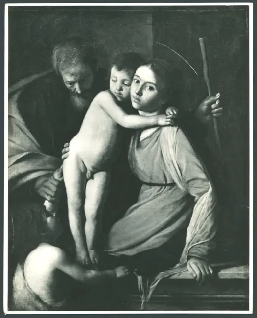 Merisi Michelangelo (Caravaggio) - sec. XVI - Sacra Famiglia con san Giovannino