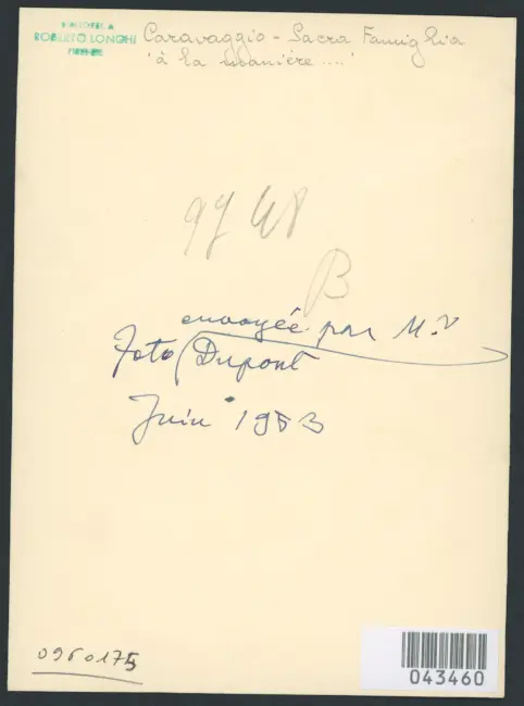 Merisi Michelangelo (Caravaggio) -  - Sacra Famiglia con san Giovannino