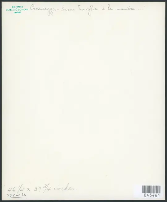 Merisi Michelangelo (Caravaggio) - sec. XVI - Sacra Famiglia con san Giovannino