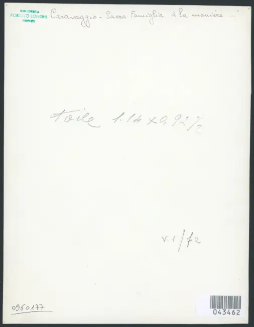 Merisi Michelangelo (Caravaggio) - copia da - sec. XVII - Sacra Famiglia con san Giovannino