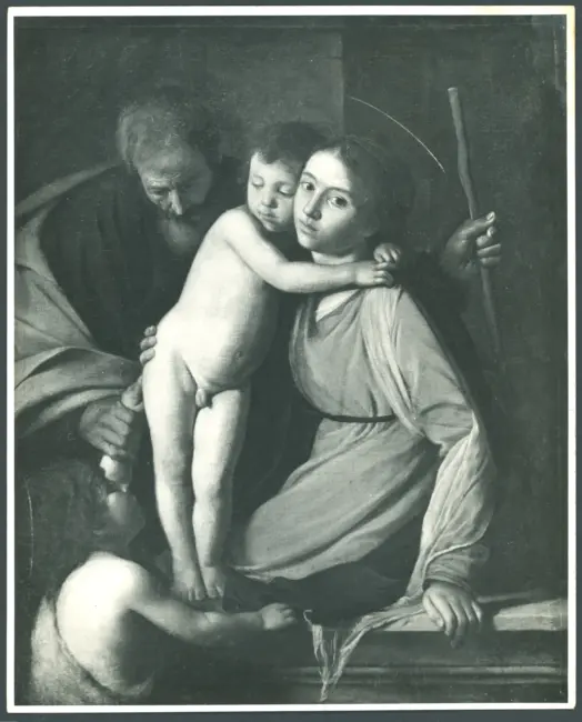 Merisi Michelangelo (Caravaggio) - sec. XVI - Sacra Famiglia con san Giovannino