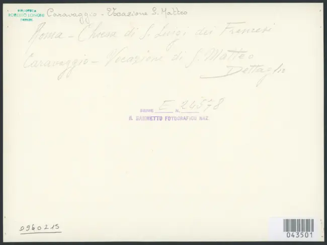 Merisi Michelangelo (Caravaggio) - sec. XVI - Vocazione di san Matteo Evangelista