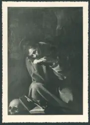 Merisi Michelangelo (Caravaggio) - copia da - sec. XVII - San Francesco d'Assisi in meditazione