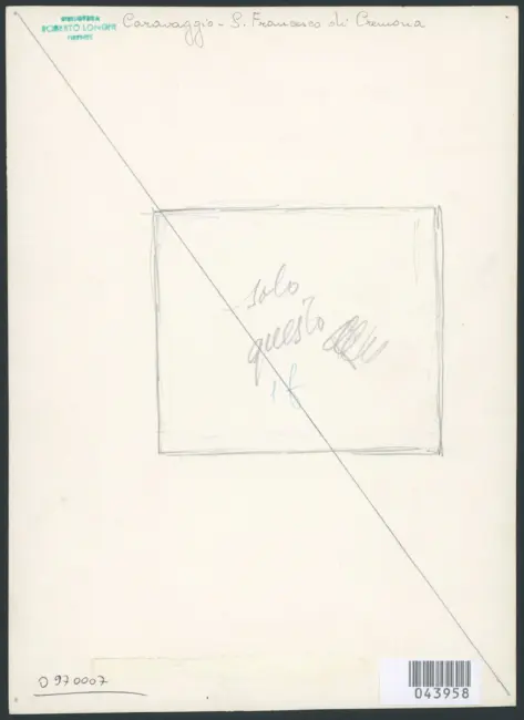 Merisi Michelangelo (Caravaggio) - copia da - sec. XVII - San Francesco d'Assisi in meditazione