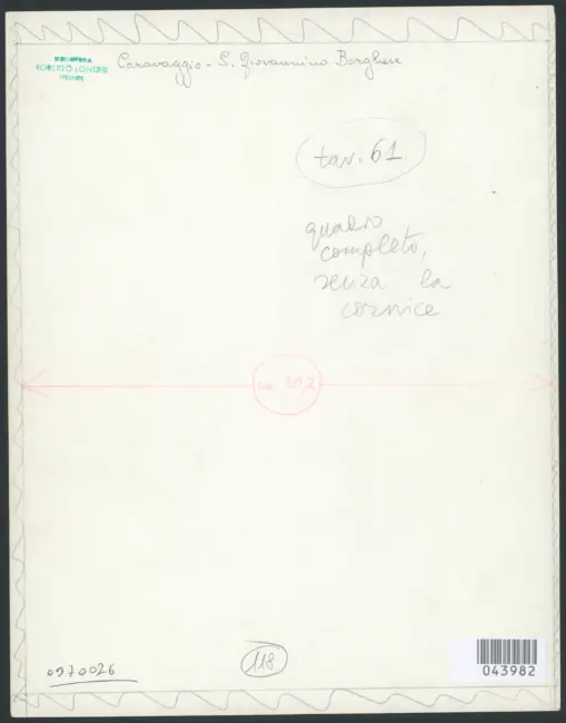 Roma - S. Giovanni nel deserto - Caravaggio - Galleria Borghese