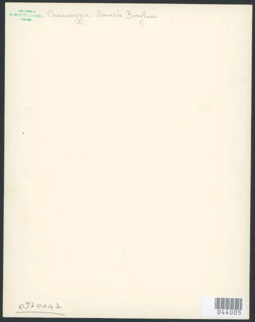 Roma. Galleria Borghese. David colla testa di Golia; Caravaggio