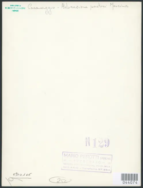 Merisi Michelangelo (Caravaggio) - sec. XVII - Adorazione dei pastori